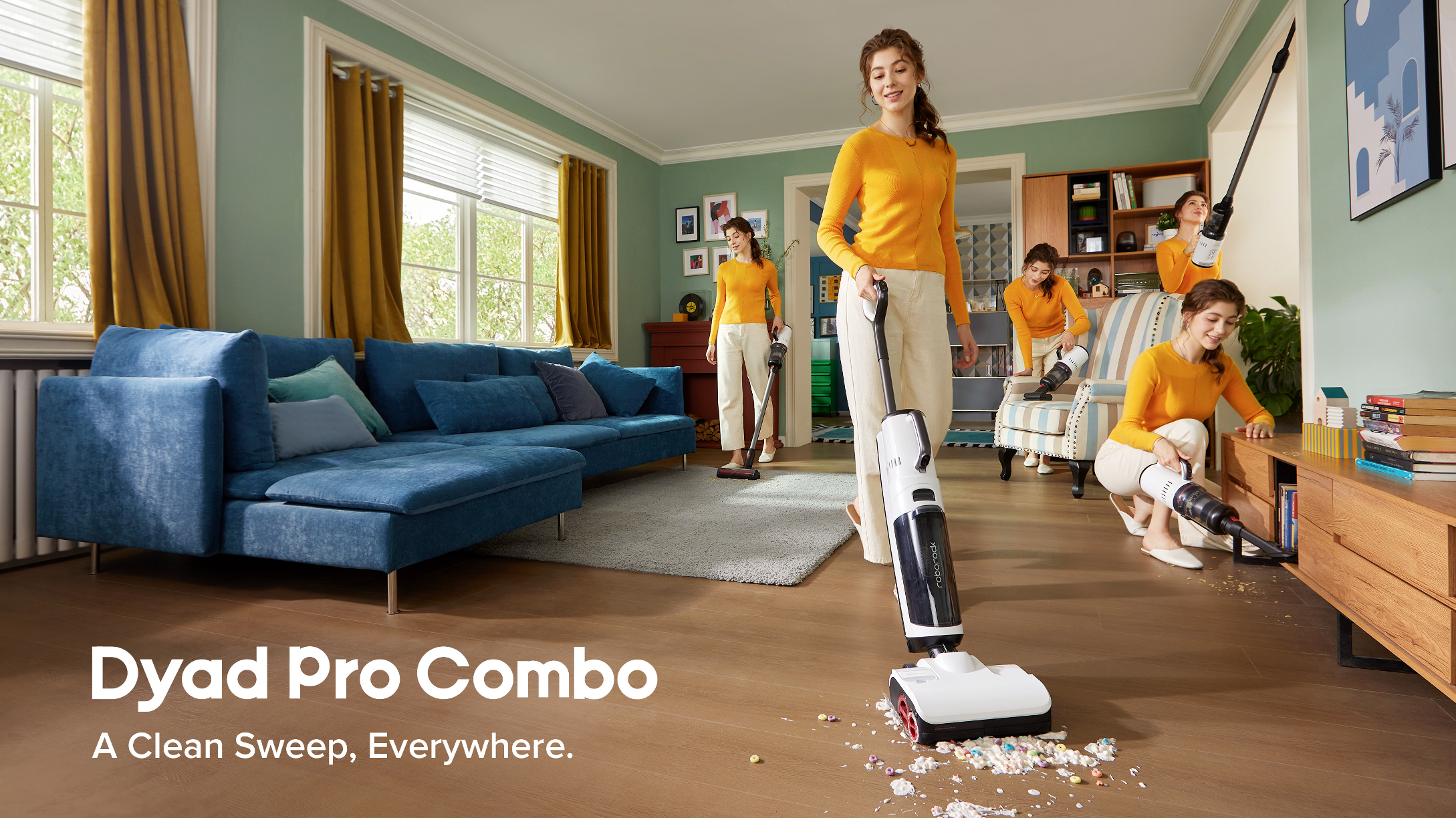 Roborock Dyad Pro Combo Portable Handle Mode Wet Dry Floor Wash Vacuum Cleaner 17000Pa Detergent Tank