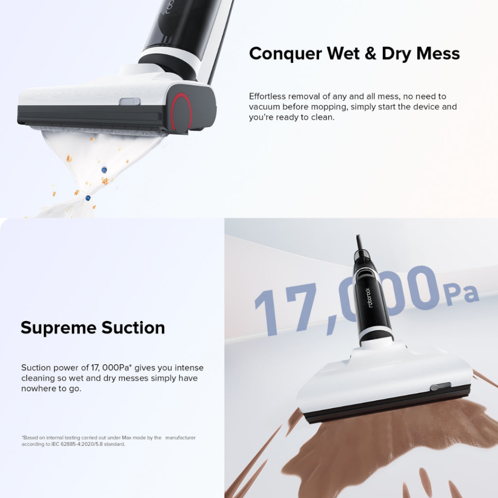 Roborock Dyad Air 17,000Pa Hisap 3mm Pembersih Tepi Kontrol Aplikasi Penyedot Debu Basah Kering RevoBrush Pembersihan Mandiri