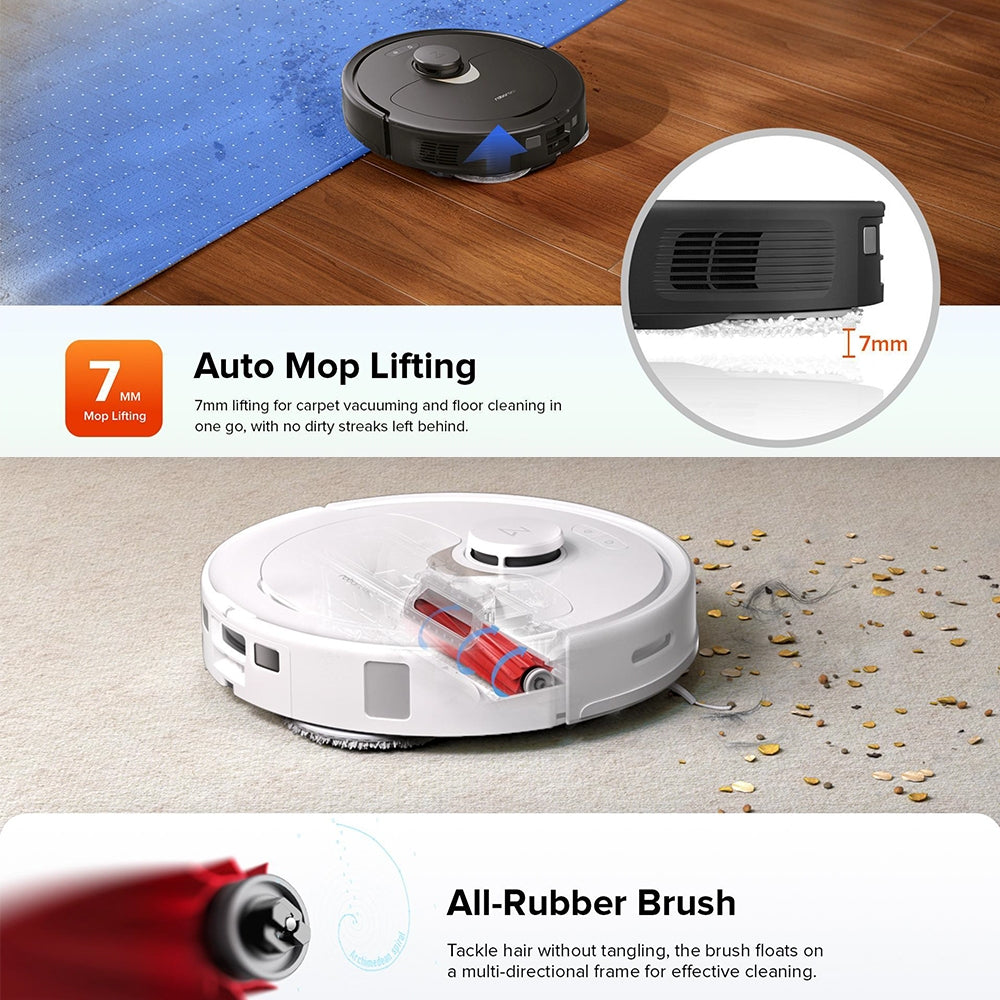 Roborock Q Revo Robot Vacuum | 5500Pa Hyper Suction | Dual Rotating Mop | Reactive AI 3D Mapping | Obstacle Avoidance | Penyedot Debu Robot